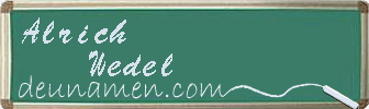 Alrich Wedel Visitenkarte